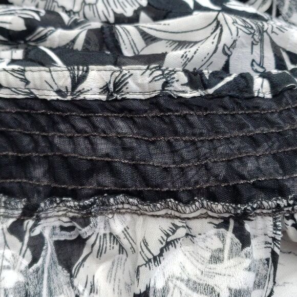 Diane Freis Floral Cotton Multi Vertical Slit Skirt - Picture 9 of 11